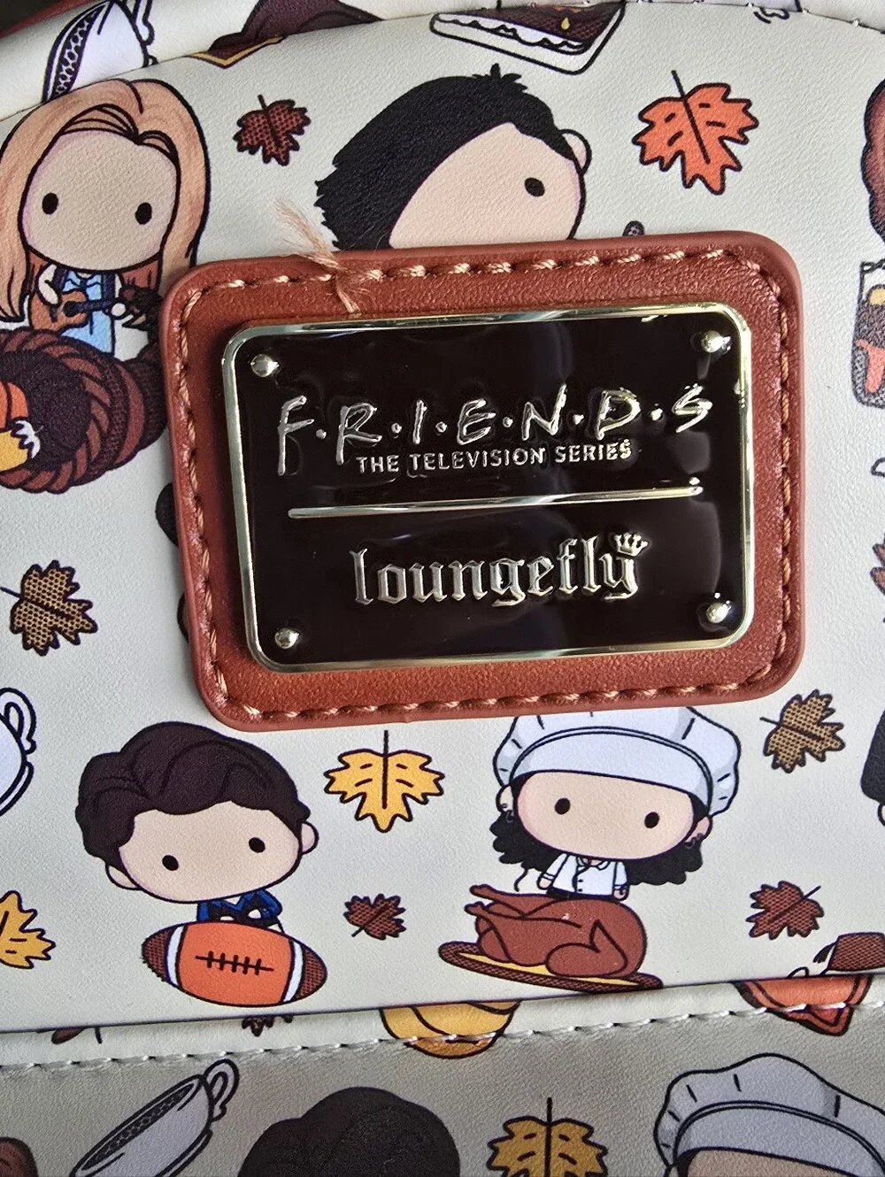 Loungefly Beige & Brown Friends Mini Backpack - FRIENDSGIVING - Picture 2 of 4